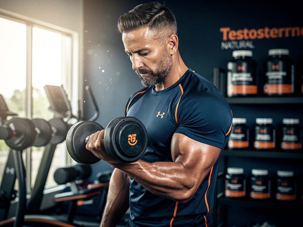 testosterone naturelle image 1 Homme dynamique pratiquant des exercices pour augmenter la testosterone naturelle